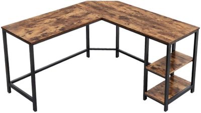 Bureau d'angle métal bois H75cm | Maisons du Monde
