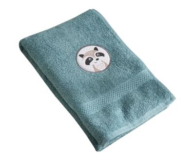 Serviette de bain enfant bleu 70x130 en coton | Maisons du Monde