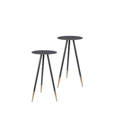 2 sellettes en métal H69cm noir  et  or | Maisons du Monde