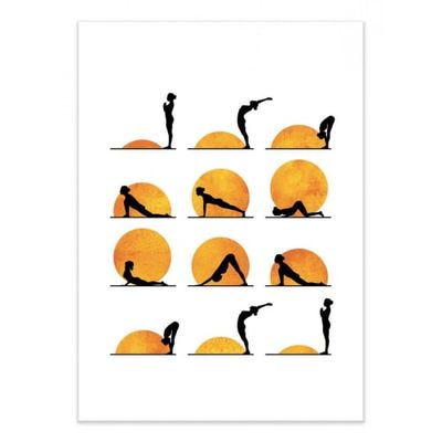 YOGA SUN - KUBISTIKA -  Affiche d'art 50 x 70 cm | Maisons du Monde