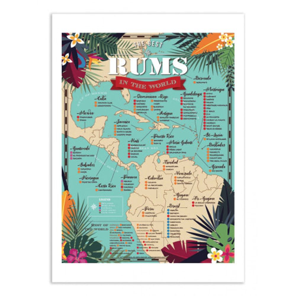 BEST RUMS IN THE WORLD - FROG POSTERS -  Affiche d'art 50 x 70 cm | Maisons du Monde
