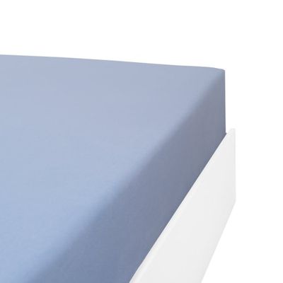 Drap housse flanelle en Molleton Bleu ciel 120x200 cm | Maisons du Monde