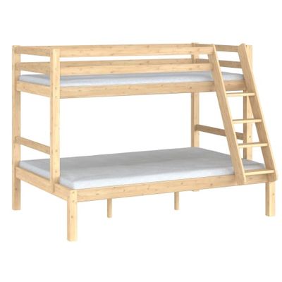 Lit superposé Bois massif 120x190 Naturel | Maisons du Monde
