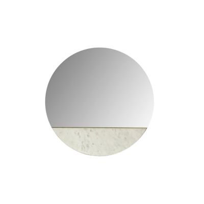 Miroir mural rond blanc 70x70x3cm | Maisons du Monde