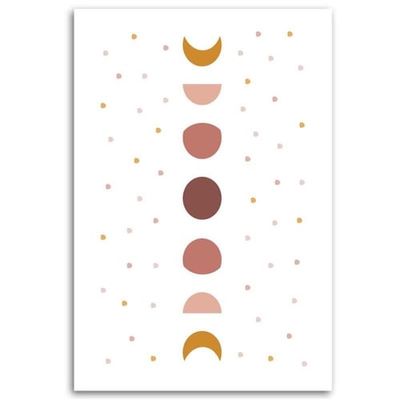 Tableau enfant moon composition multicolore 40x50 | Maisons du Monde
