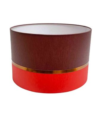 Abat-jour chevet bicolore rouge et bordeaux foncé D 25 x H 18 | Maisons du Monde