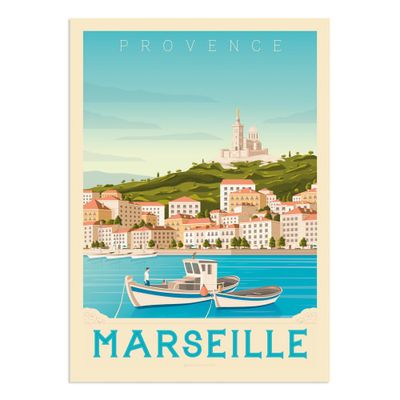 Affiche Marseille  21x29,7 cm | Maisons du Monde