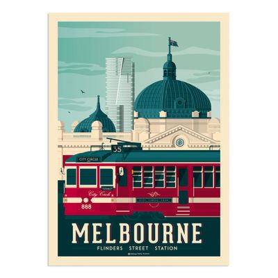 Affiche Melbourne  21x29,7 cm | Maisons du Monde