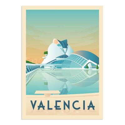 Affiche Valence  21x29,7 cm | Maisons du Monde
