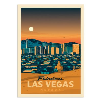 Affiche Las Vegas  21x29,7 cm | Maisons du Monde