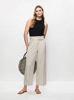 High-Rise Belted Pants