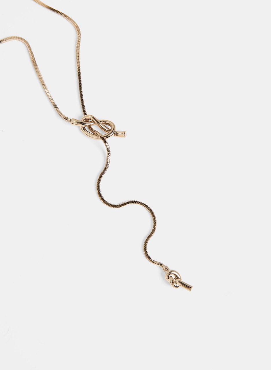 Knot Slider Y-Shape Necklace