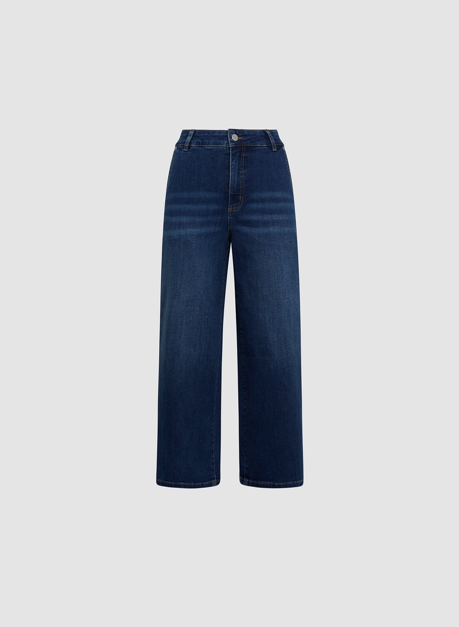 High Waist Culotte Jeans