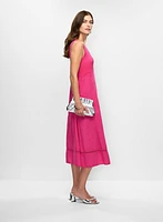 Sleeveless Linen-Blend Dress