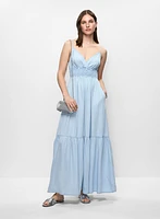 Tiered Tencel Maxi Dress