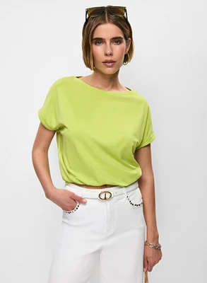 Ruched Hem Modal T-Shirt