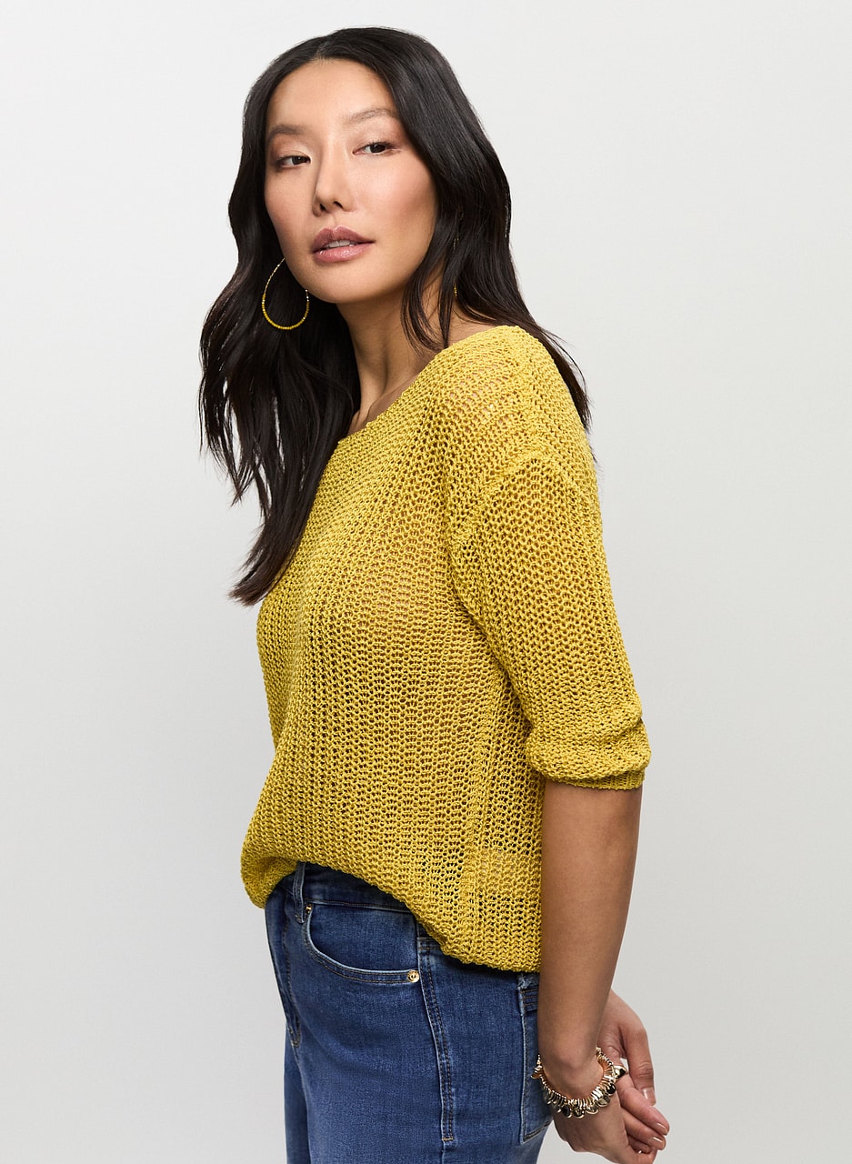 3/4 Sleeve Knit Sweater