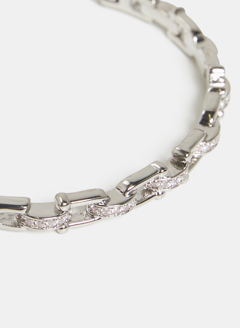 Cubic Zirconia Chain Link Bracelet