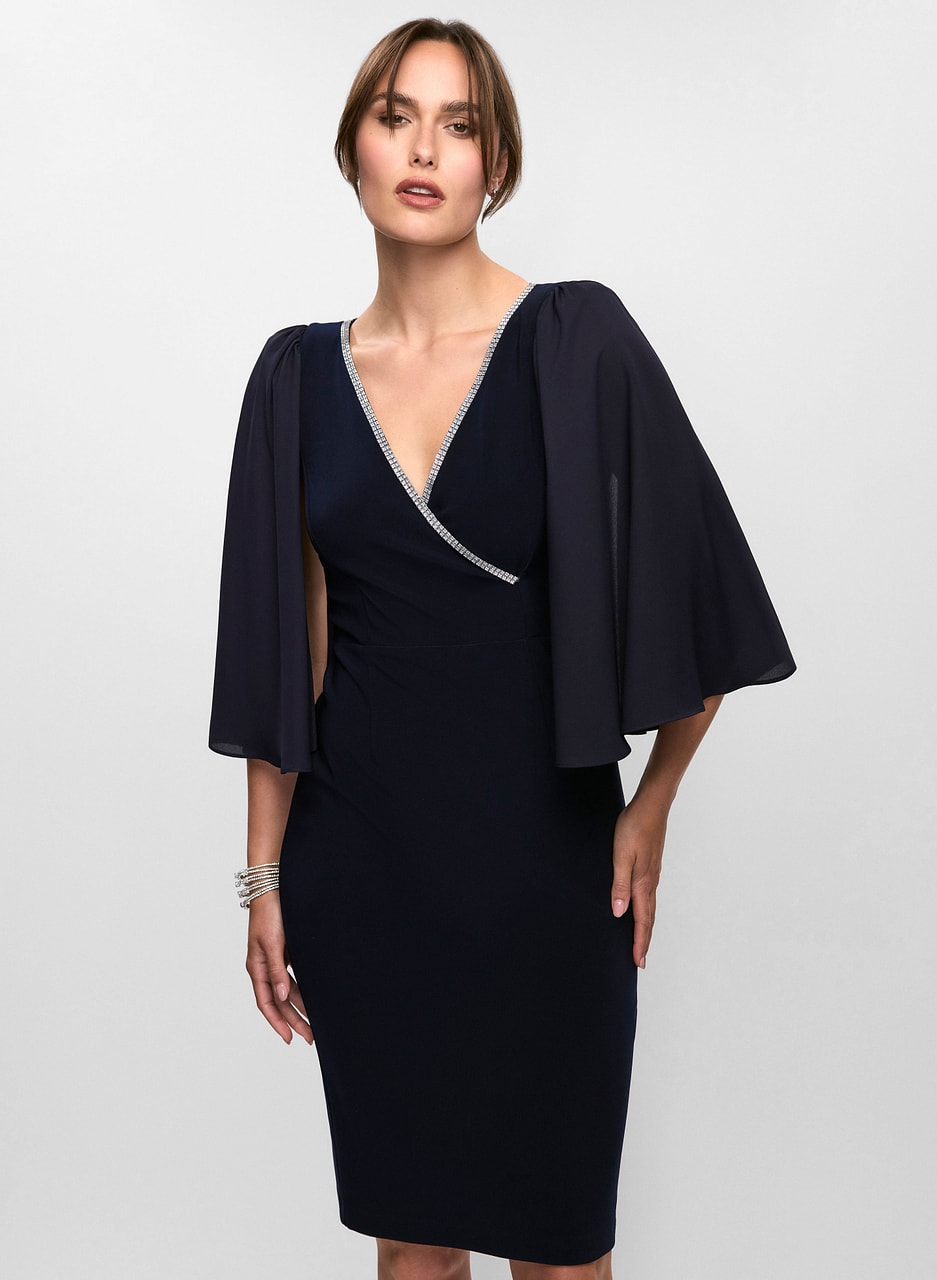 Joseph Ribkoff - Cape Sleeve Dress