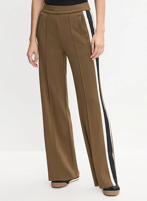 Contrast Stripe Pull-On Pants