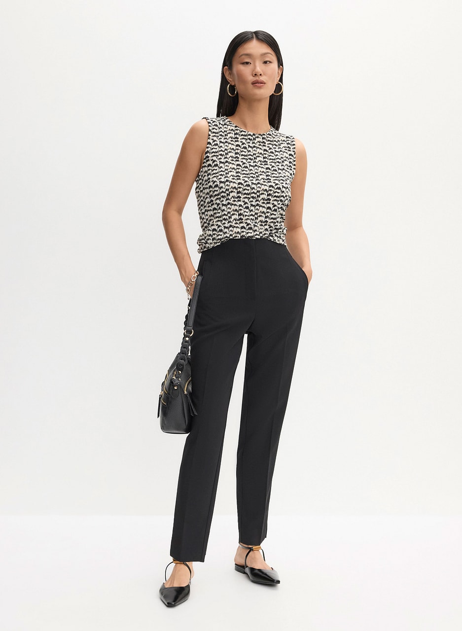 Animal Print Top & Slim Leg Pants