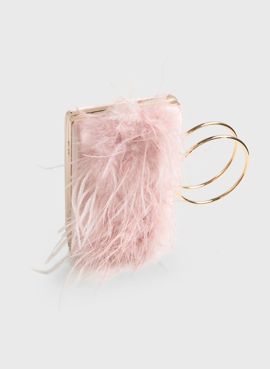 Feather Rectangular Clutch