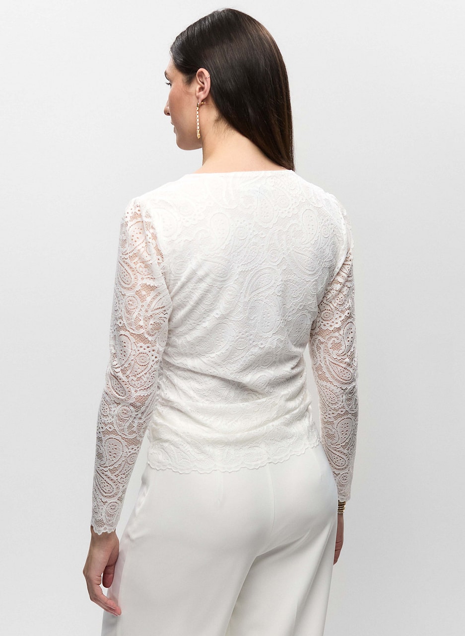 Lace Button Front Top