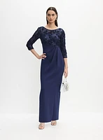 Robe de soirée à broderies