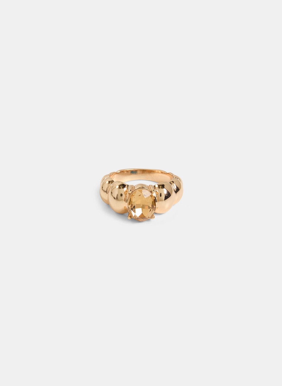 Oval Stone Detail Ring