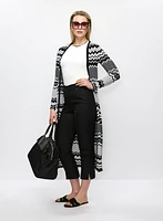 Zigzag Duster Cardigan, Jersey Tank & Linen Blend Capris