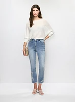 Embroidered Straight Leg Jeans