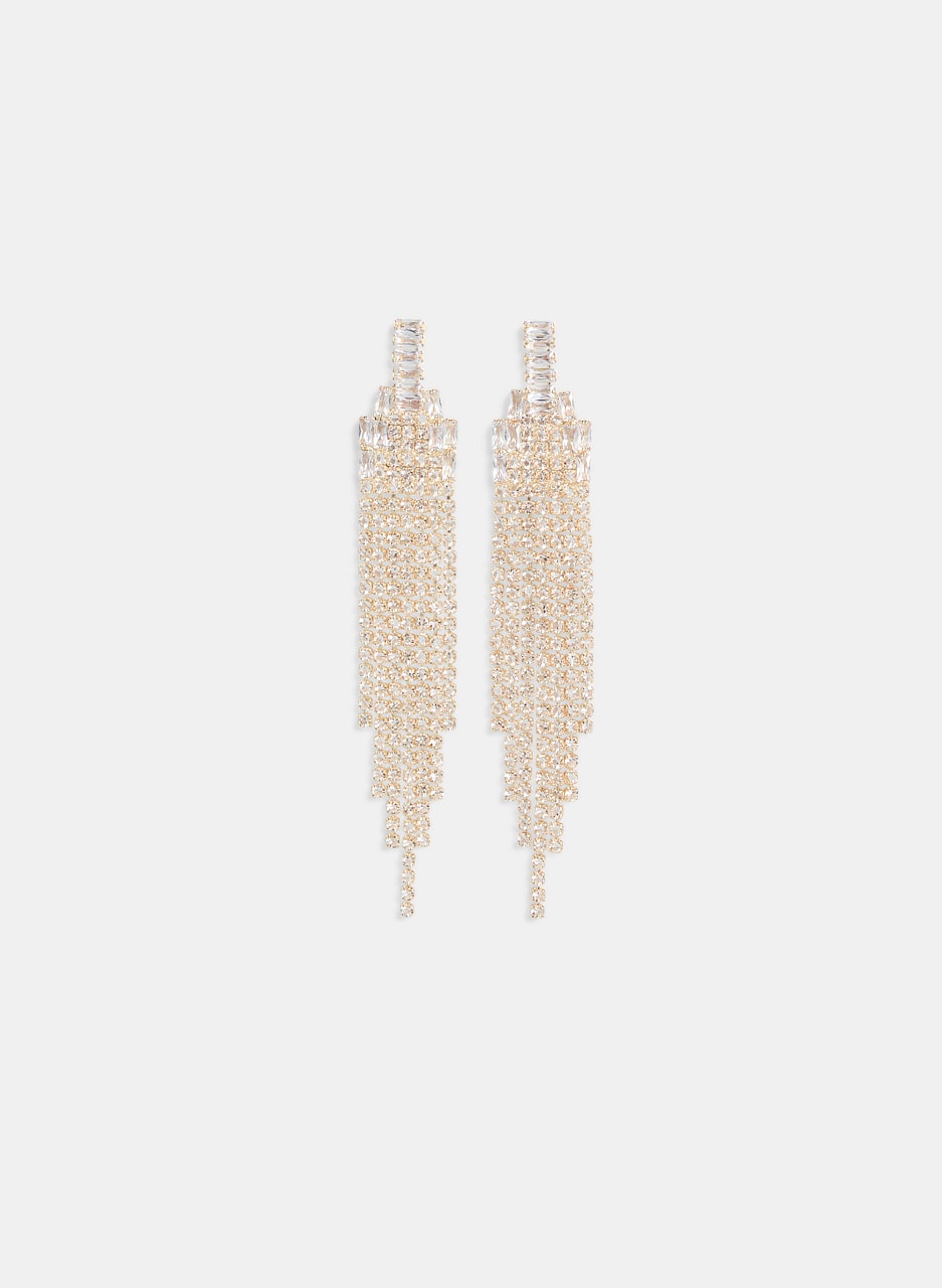 Cubic Zirconia Chandelier Earrings