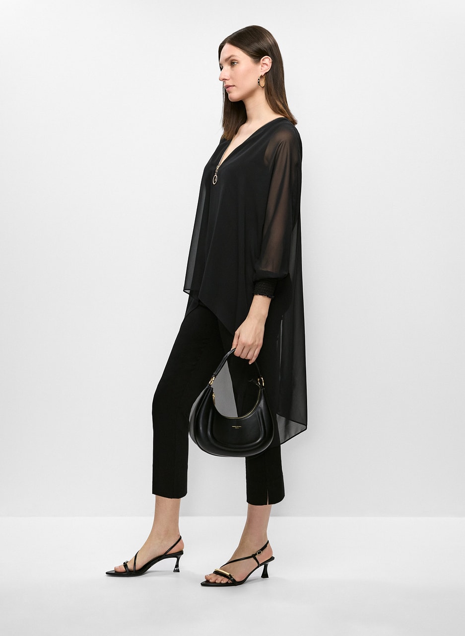 Asymmetric Zip Neck Tunic