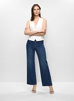 Tencel-Linen Vest & Wide Leg Jeans