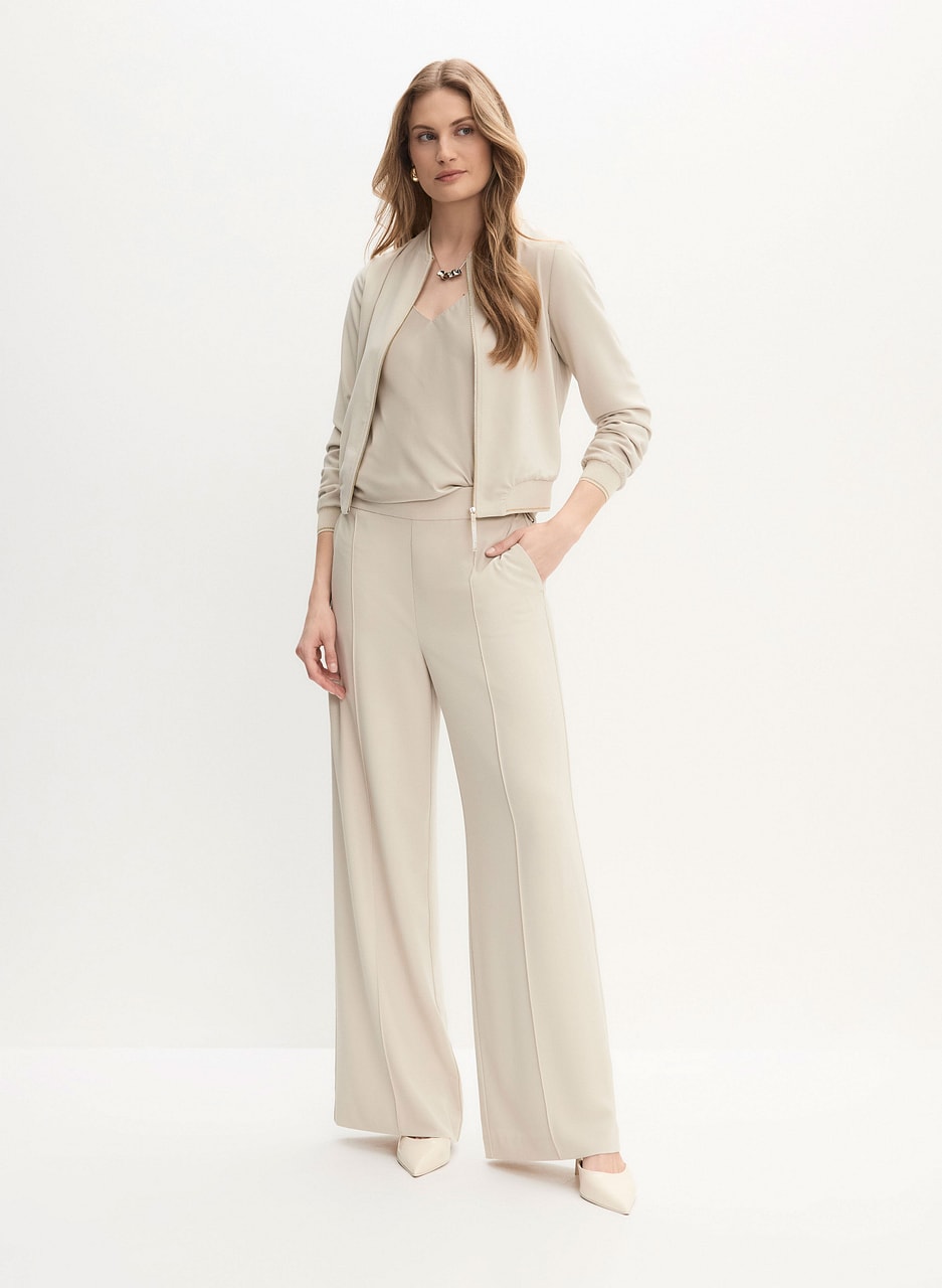 Wide Leg Pintuck Pants