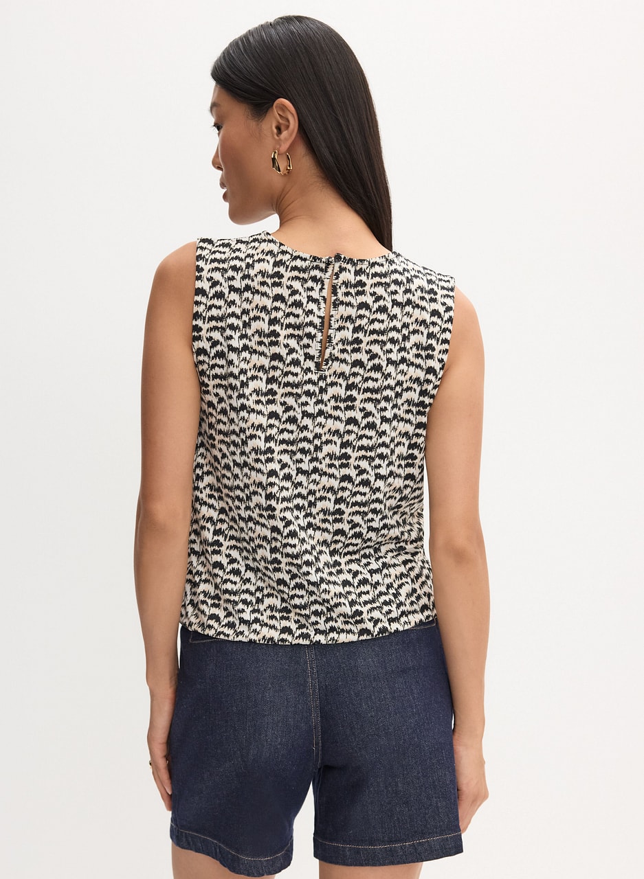 Abstract Animal Print Top