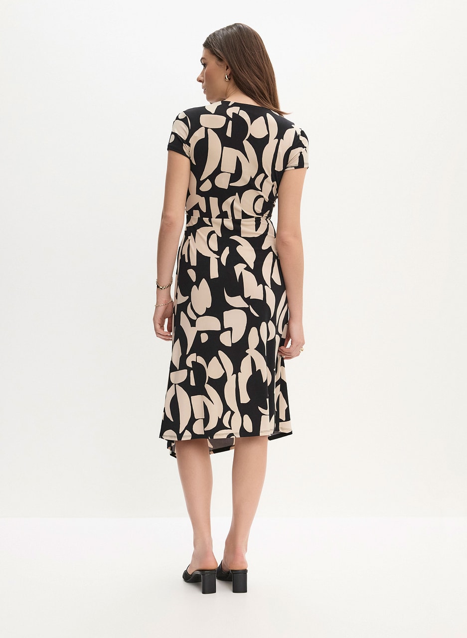 Joseph Ribkoff - Wrap-Style Asymmetric Hem Dress