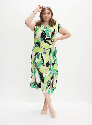 Joseph Ribkoff - Leaf Print Dress