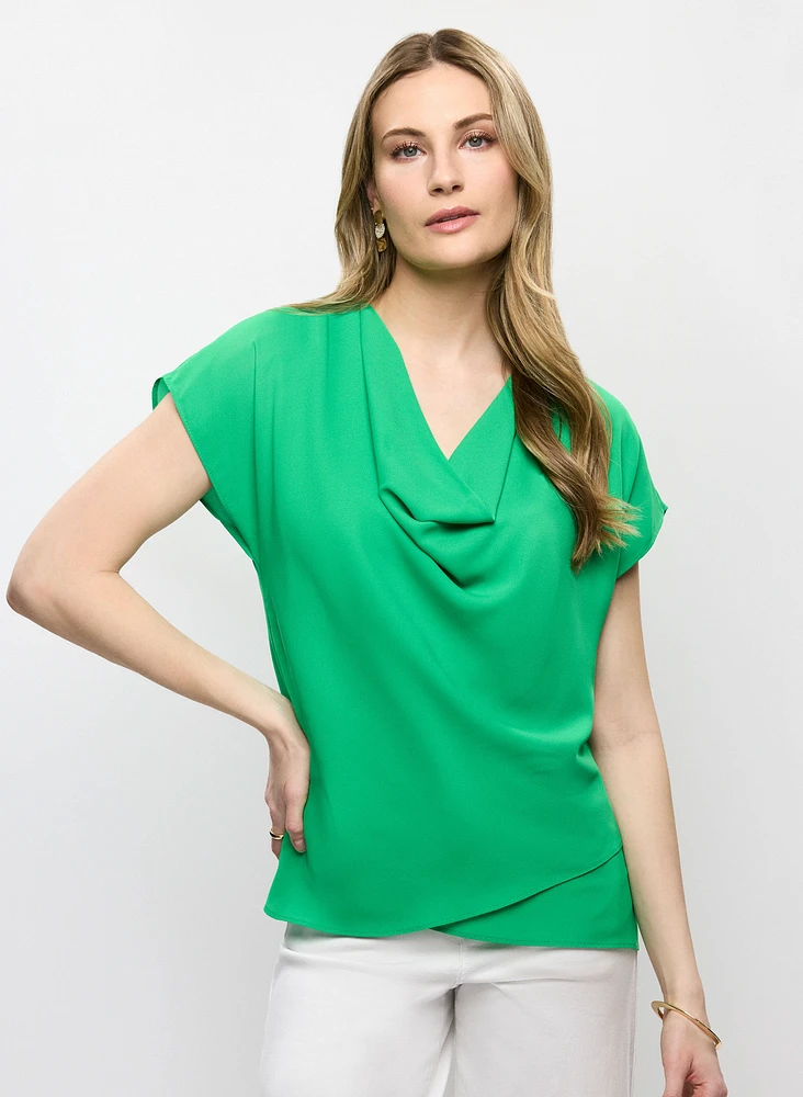 Joseph Ribkoff - Cap Sleeve Satin Blouse