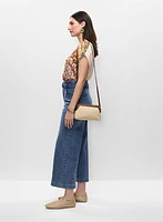 High-Rise Belted Culotte Jeans