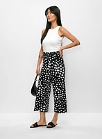 Belted Polka Dot Capris