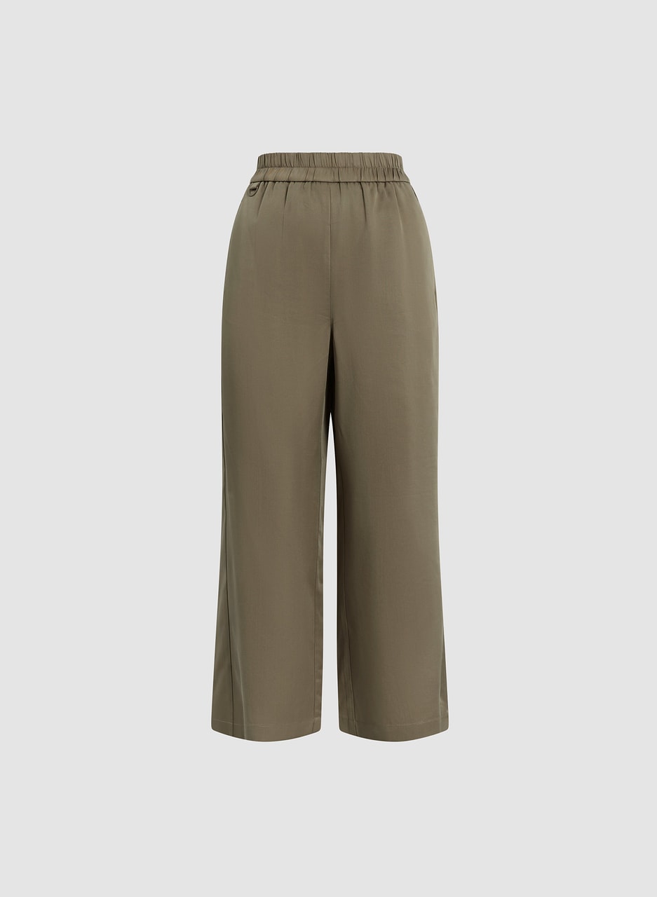 Tencel Pull-On Culotte Pants