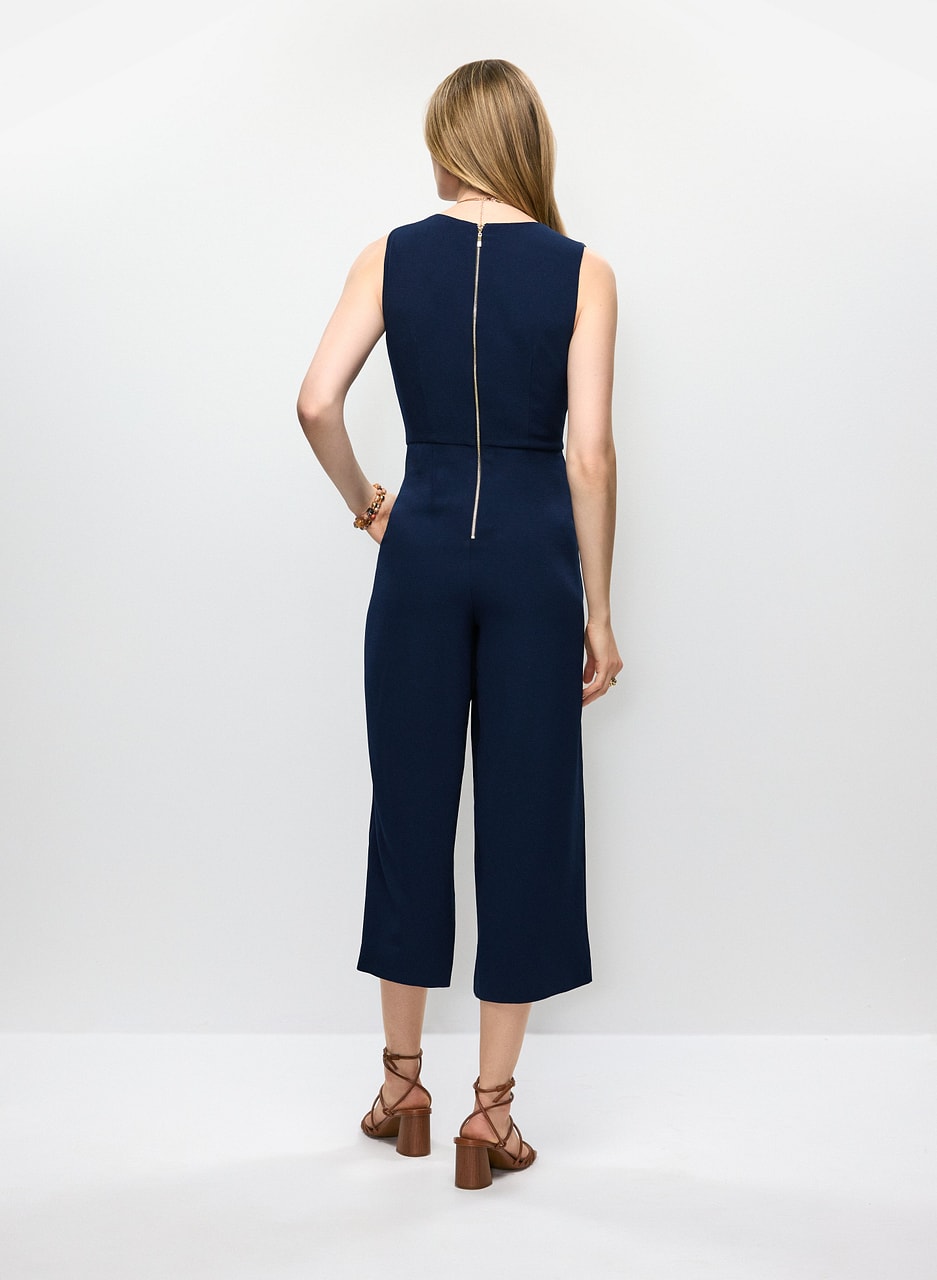 Crepe V-Neck Jumpsuit