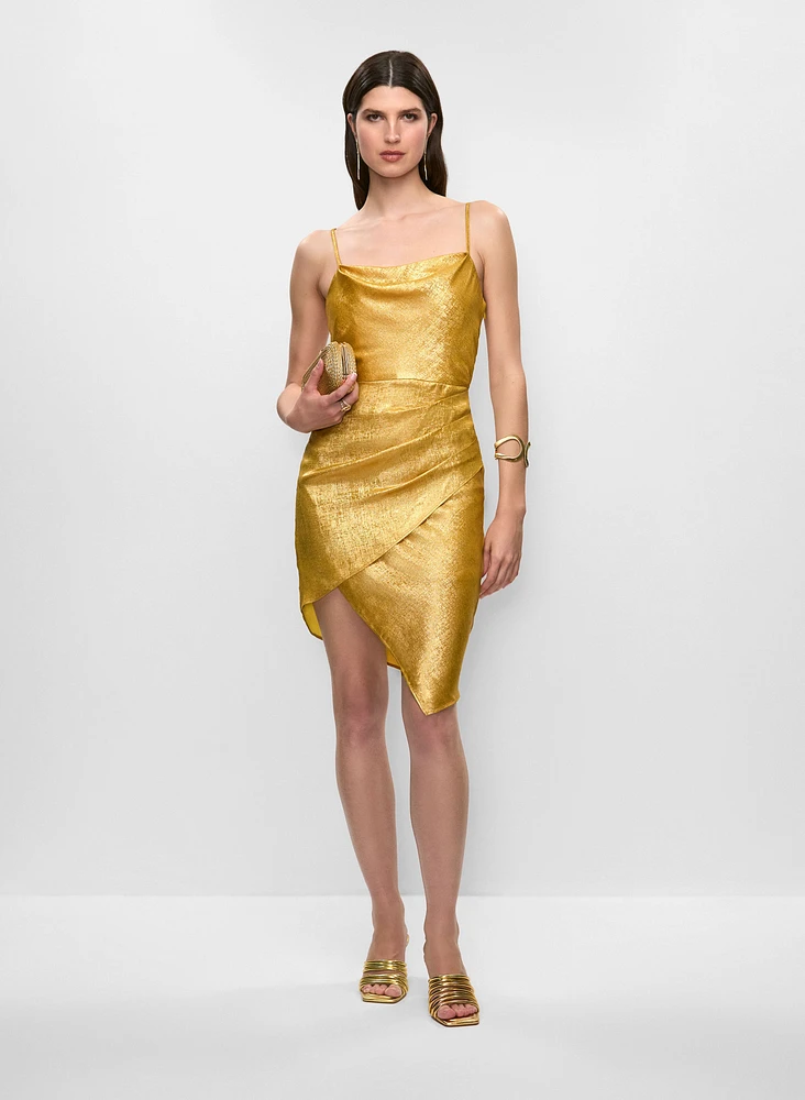 Adrianna Papell - Cowl Neck Satin Dress