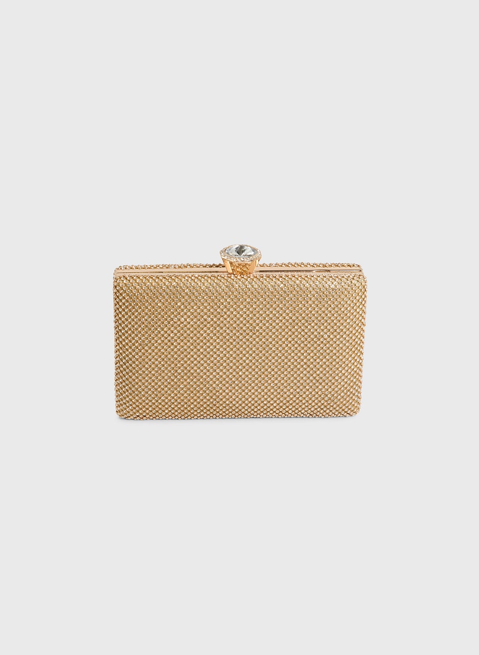 Crystal Embellished Rectangular Clutch