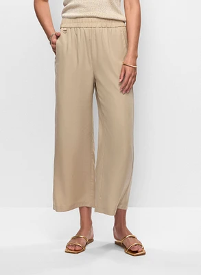 Tencel Pull-On Culotte Pants