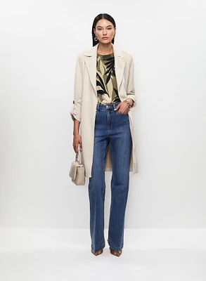 Tropical T-Shirt & Wide Leg Trouser Jeans