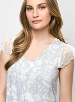 Lace Cap Sleeve Nightgown