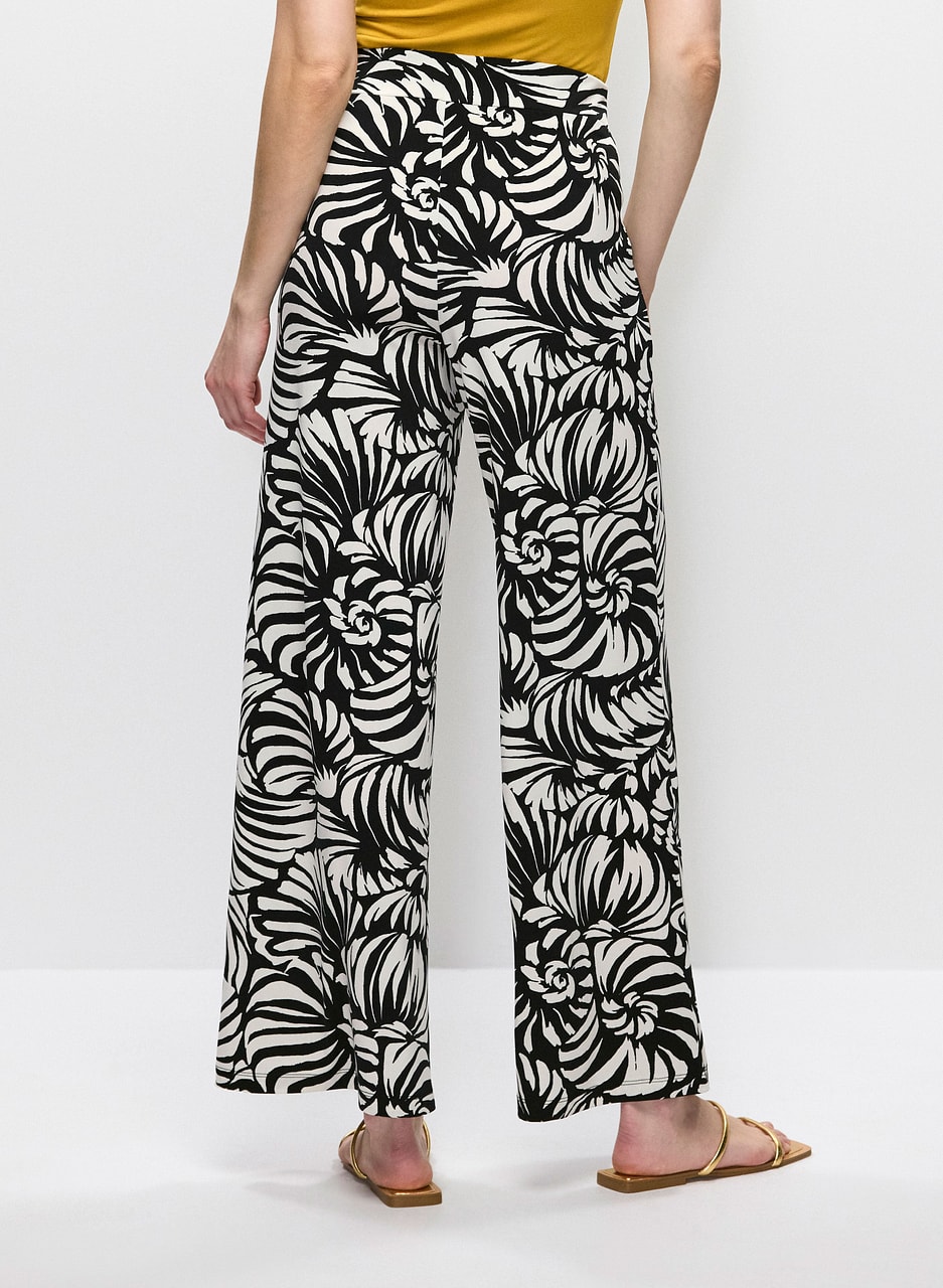 Wide Leg Floral Pull-On Pants