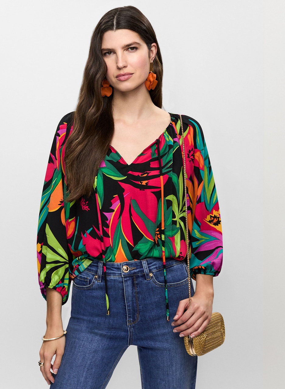 Joseph Ribkoff - Tropical Motif Top